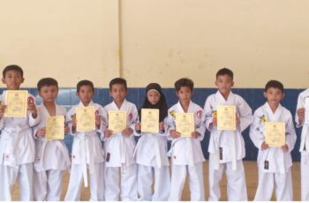 Ekstrakurikuler Karate SDS Wira Mandiri Ikuti Ujian Kenaikan Tingkat KYU