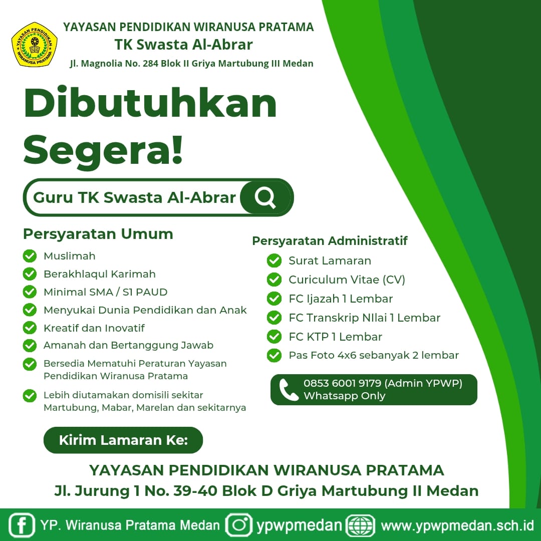 Loker Guru TK Medan